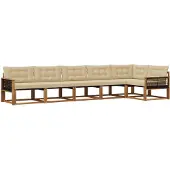 vidaXL Outdoor-Sofagarnitur 6 Stk. Natur und Beige
