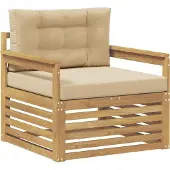 vidaXL Outdoor-Sofa Polyester Weiß
