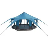 vidaXL Familienzelt Blau 5-Personen 185T Polyester mit PolyurethanBeschichtung