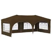 Syfax Pop-up Partyzelt 575 x 288 x 245 cm Taupe Oxford-Stoff