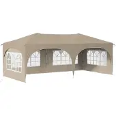 Syfax Pop-up Partyzelt 575 x 288 x 245 cm Creme Oxford-Stoff