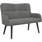 vidaXL Zweisitzer Sofa Dunkelgrau 115 x 61 x 87 cm Samt