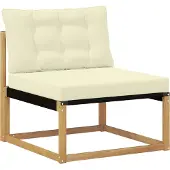 vidaXL Outdoor-Sofagarnitur mit Kissen 10 pcs Weiß und Creme