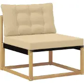 vidaXL Outdoor-Sofagarnitur mit Kissen 5 pcs Weiß und Beige