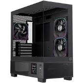 Einarex EXCS-SM-51DR-B, Micro Tower, PC, Schwarz, micro ATX, Mini-ITX, Stahl, Gehärtetes Glas, 2.5,3.5"