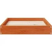 vidaXL Hundebett Wachsbraun 72 x 54 x 9 cm Massivholz Kiefer
