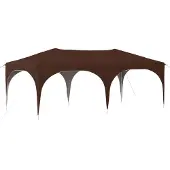 Syfax Pop-up Partyzelt 575 x 288 x 245 cm Braun Oxford-Stoff