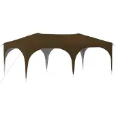 Syfax Pop-up Partyzelt 575 x 288 x 245 cm Taupe Oxford-Stoff