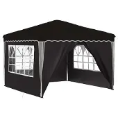 Syfax Pop-up Partyzelt 288 x 288 x 245 cm Schwarz Oxford-Stoff
