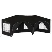 Syfax Pop-up Partyzelt 575 x 288 x 245 cm Schwarz Oxford-Stoff