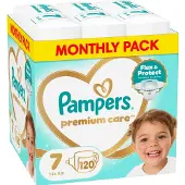 Pampers Premium Care Size 7 Diapers 120 Count