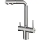 LAUFERI Retro-Küchenarmatur, Ausziehbrause, Dreiwegefilter, LAYNA, Gold