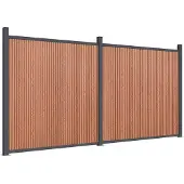 vidaXL Zaunelement Braun 353x186 cm WPC