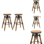 vidaXL Barhocker 2 Stk. Tanne Massivholz - Barhocker