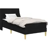 vidaXL Bettgestell mit Matratze Schwarz 90 x 190 cm Polyester