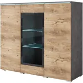 P&b Highboard Vera Anthrazit/Kastanieneichefarben