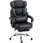 HOMCOM Bürostuhl Ergonomischer Schreibtischstuhl mit Lendenwirbelstütze Schwarz