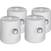 Famanu Wassergewicht Set von 4 - Füllbar mit Wasser - Ø24cm - Gewichte für Pavillon - Weiß