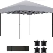 Outsunny Pavillon ca.3x3m, wasserabweisend Stabil Winterfest Pop-up Faltpavillon