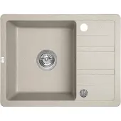 Laveo STELLA SBY_413T Einzelspülbecken mit Abtropffläche, beige