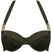 Marlies Dekkers Royal Navy Seaweed Green Plunge Balcony Bikini Top Größe: 80B | Bikinis Outlet | Damen | Blau