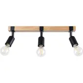 Licht-Erlebnisse Strahler Metall E27 verstellbar Natur Schwarz 3-flammig länglich Skandinavisch Spot Lampe