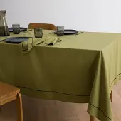 La redoute interieurs Tischdecke Métis Bourdon, Halbleinen