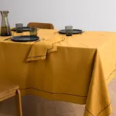 La redoute interieurs Tischdecke Métis Bourdon, Halbleinen