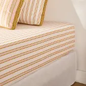 La redoute interieurs Fixleintuch Alison Aus Baumwollperkal, Steghöhe 30 Cm, Gestreift