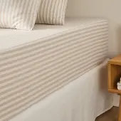 La redoute interieurs Fixleintuch Aus Baumwolle, Steghöhe 30 Cm, Soizic Beige