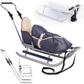 ONBEST Schlitten Metall Silber - Grau
