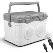 Tom Kühlbox mit Lautsprecher Weiß