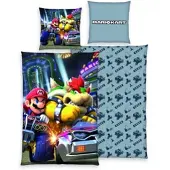 Herding Mario Kart Kinderbettwäsche 80x80cm, 135x200cm - mehrfarbig - 80x80/135x200cm
