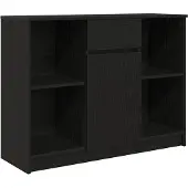 vidaXL Sideboard mit Schublade Schwarz Eichen-Optik 101x35x76 cm