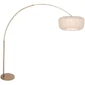 Steinhauer Bogenlampe Sparkled Light, bronze / altmessing, für Wohn- / Esszimmer, Metall, Modern, Stehlampe