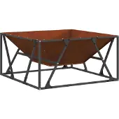 vidaXL Feuerstelle Rostig 80 x 80 x 40 cm Wetterfeststahl
