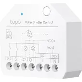 TP-LINK Tapo Smartes Switch-Modul S112, Auslöser Rollo/Jalousie, 2400 MHz, Weiß, Amazon Alexa / Google Assistant / Apple Siri / Samsung Bixby, SmartThings, 802.11b, 802.11g, Wi-Fi 4 (802.11n)