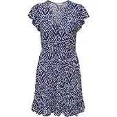 ONLY Minikleid "ONLCLAUDETTE LIFE SS MINI DRESS WVN NOOS" Sommerkleid