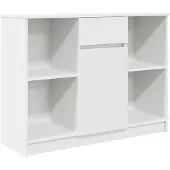 vidaXL Sideboard mit Schublade Weiß 101x35x76 cm Holzwerkstoff