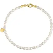 Glanzstücke Armband aus Sterling Silber mit Süßwasser-Zuchtperle in weiß | Gr.: 17 cm