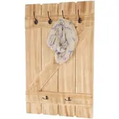 MCW Wandgarderobe -D13, Garderobe Garderobenpaneel, 6 Haken 91x60cm ~ Kiefer
