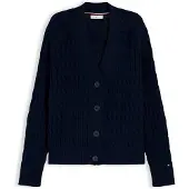 Tommy Hilfiger Strickjacke WW0WW50078 Dunkelblau Relaxed Fit
