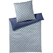 JOOP! Mako-Satin-Bettwäsche-Garnitur Cornflower Double Farbe Deep Ocean Größe 135x200+80x80 AL