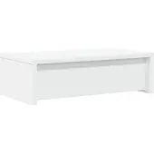 vidaXL Monitorständer mit Schubladen Weiß 50x27x15 cm Holzwerkstoff