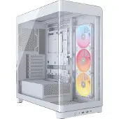 Corsair 4500X LX-R RGB Tempered Glass Mid-Tower, White, Midi Tower, PC, Weiß, ATX, EATX, micro ATX, Mini-ITX, Stahl, Kunststoff, Gehärtetes Glas, Gaming