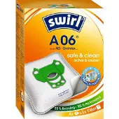 Swirl A 06 EcoPor Staubsaugerbeutel (4 Stück) für AEG, Electrolux, 99,9% Filterung