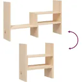 vidaXL Monitorständer (39-72)x17x43 cm Massivholz Kiefer