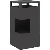 vidaXL Feuerstelle Schwarz 50 x 50 x 100 cm Wetterfeststahl