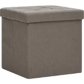 vidaXL Hocker mit Stauraum 2 Stk. Taupe Leinenoptik