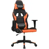 vidaXL Gaming-Stuhl Schwarz und Orange Kunstleder